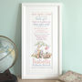 Personalised Animal New Baby Arrival Print, thumbnail 2 of 5