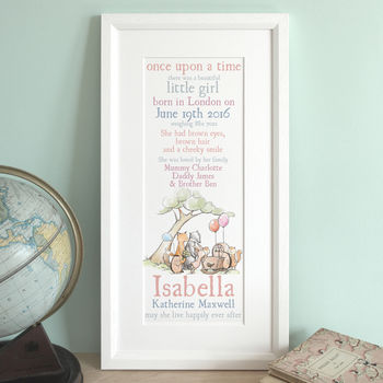 Personalised Animal New Baby Arrival Print, 2 of 5