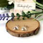 Thank You Bridesmaid Sterling Silver Mini Leaf Earrings, thumbnail 3 of 12