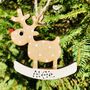 Personalised Rocking Reindeer Christmas Decoration, thumbnail 1 of 4