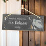 Personalised The Snowman Hanging Slate Sign, thumbnail 3 of 5