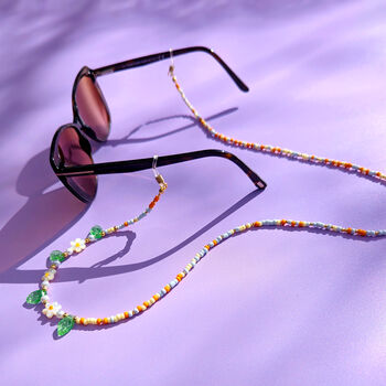 Mother Of Pearl Daisy Beaded Sunglasses Chain, 10 of 12