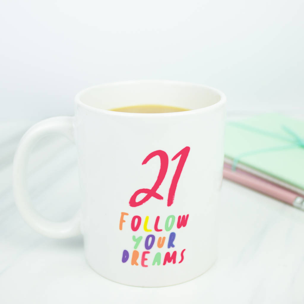 21st personalised birthday mug by tea please | notonthehighstreet.com