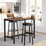 Set Of Two Pu Bar Stools Breakfast Stools Chairs, thumbnail 1 of 7