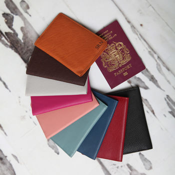 Personalised Leather Passport Holder, 11 of 12