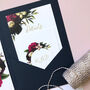 Retro Roses Wedding Stationery // Floral Wedding Invite, thumbnail 5 of 9