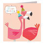 Flamingos Happy Birthday Card, thumbnail 2 of 5