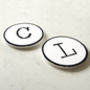 Vintage Typewriter Coasters Letter And Number, thumbnail 1 of 5