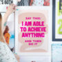 Framed Mindful I Am Able To Achieve Anything Print, thumbnail 2 of 4