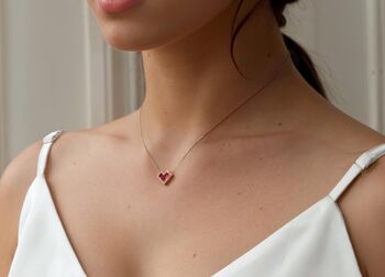 Valentine Heart Jewel Necklace, 3 of 9