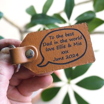 Dog Breed Leather Keyfob With Personalised Message, 2 of 6