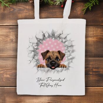 Personalised Christmas Border Terrier Break Through, 7 of 10