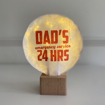 Dad's Emergency Service 24 Hrs Table Lamp And Base, 9 of 10