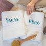 Personalised Bath Towel Set For Couples, thumbnail 4 of 12