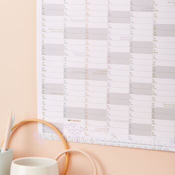 Botanical 2022 Wall Planner With Fun Dates, 4 of 4