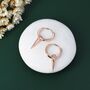 Sterling Silver Dainty Spike Hoop Earrings, thumbnail 7 of 12