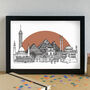 Cairo Skyline Travel Art Print Unframed, thumbnail 1 of 6