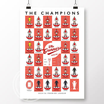 Arsenal Expanded Champions Squad 25/26 Poster, 2 of 6