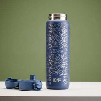 Personalised Flower Power Children's School Ion8 Water Bottle, 5 of 8