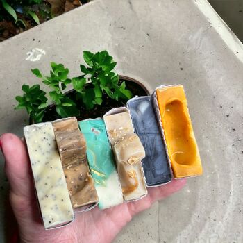 Gift Box Of 6x Luxury Handmade Soaps And Seed Paper, 2 of 11