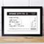 Personalised Football Ticket A4 Black Framed Print, thumbnail 2 of 4