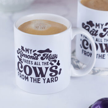 Personalised Vegan Plant Milk Cow Mug, 3 of 6