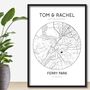 Personalised Engagement Gift, Proposal Map Print, thumbnail 2 of 4
