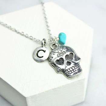 Personalised Sugar Skull Necklace, 2 of 8