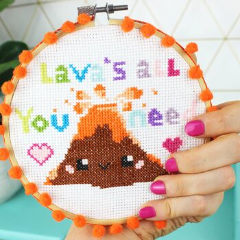 'Lavas All You Need' Cross Stitch Kit, 7 of 9