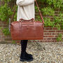 Luxury Buffalo Leather Holdall, Travel Bag, Gym Bag, thumbnail 3 of 7