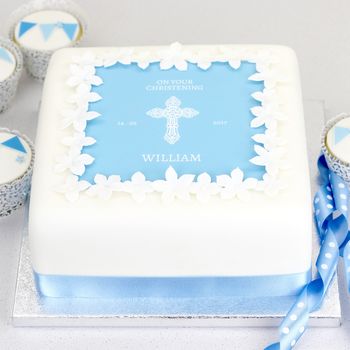 Filigree Cross Christening Or Baptism Cake Topper Kit, 5 of 12