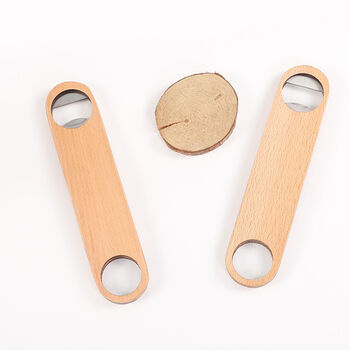 Personalised Wood Bottle Opener Gift For Dad And Family, 4 of 6