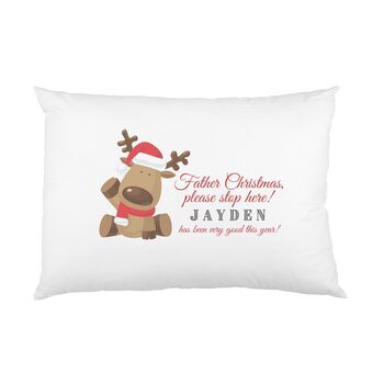 Personalised Reindeer 'Good This Year' Pillowcase, 2 of 2