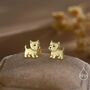Sterling Silver West Highland Terrier / Westie Stud Earrings, thumbnail 5 of 12