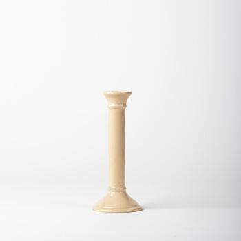 Handmade Pale Pink Ceramic Tall Taper Candlestick, 3 of 3