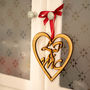 Personalised Wooden Love Heart Sign, thumbnail 2 of 5