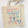 Personalised Grandma's Heart Canvas Bag, thumbnail 4 of 9
