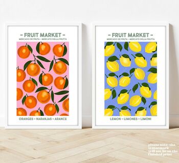 Fruit Market Oranges And Lemons Prints, 2 of 4
