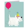 Westie Dog Mini Greetings Card, thumbnail 2 of 4