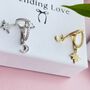 Moon And Star Huggie Earrings Christmas Gift For Her, thumbnail 4 of 9