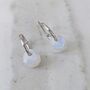 Moonstone Teardrop June Birthstone Earrings, Silver, thumbnail 1 of 5