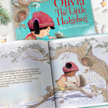 The Little Hedgehog: 'Home For Christmas' Personalised Christmas Book, 6 of 12