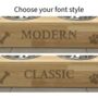 Personalised Name Engraved Bamboo Raised Double Dog Bowl, thumbnail 8 of 8