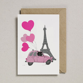 Rascals Cat Valentine Card Love In Paris, 2 of 5
