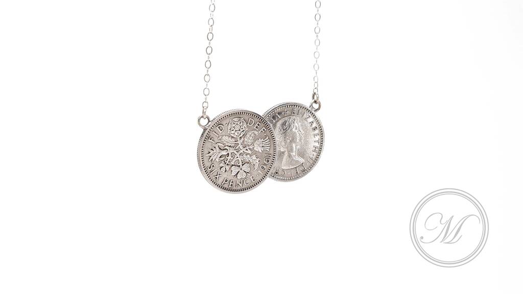 Victorian Double Sixpence Necklace – E M H Jewellery