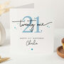 Personalised 21st Birthday Card For Him Stylish And Modern, thumbnail 1 of 4
