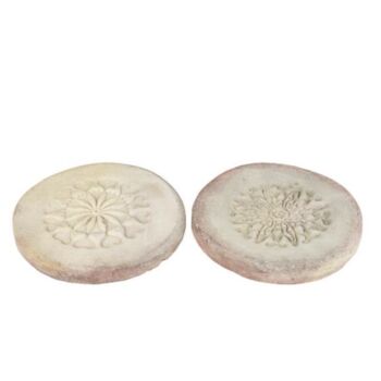 Set Of Two Large Vintage Terracotta Coasters, 2 of 2