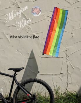Rainbow Bike Visibility Flag, 2 of 6