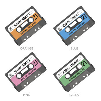 Personalised 21st Birthday Cassette Tape Print, 3 of 3
