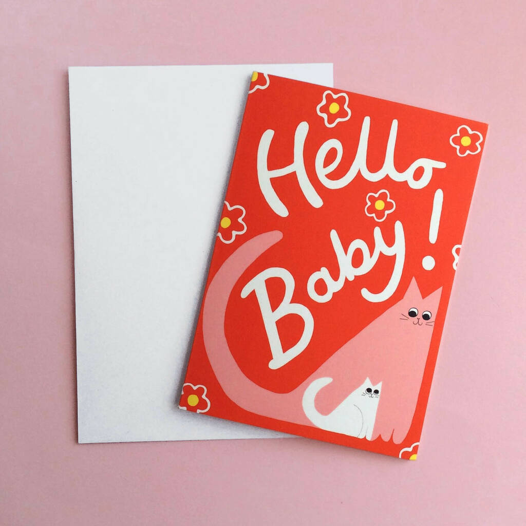'Hello Baby' Greetings Card, 1 of 2